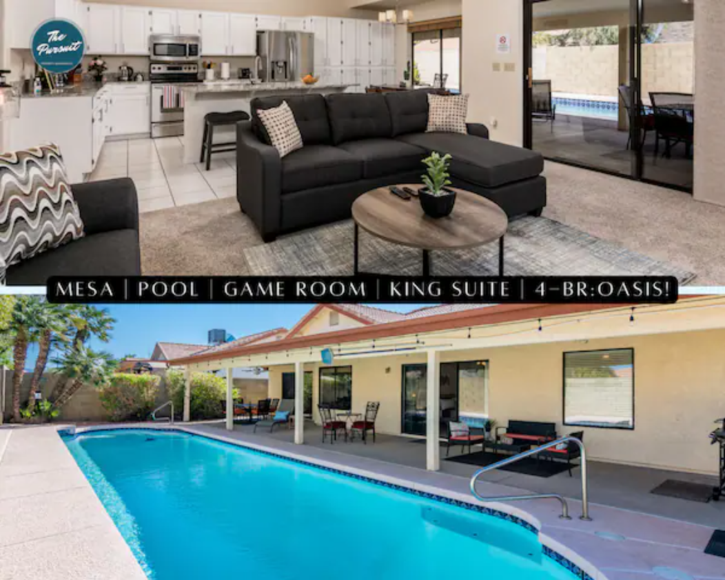 Mesa | Pool | Game Room | KING Suite | 4BR :Oasis!