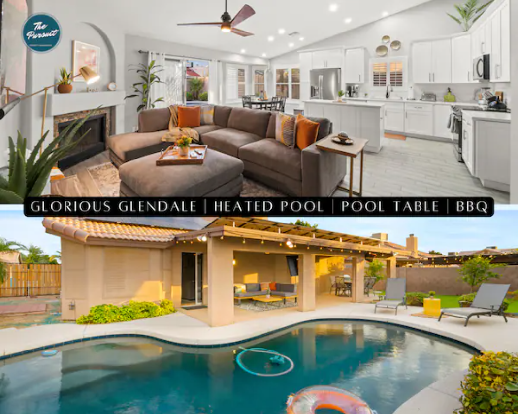 Glorious Glendale| Heated Pool |Pool Table BBQ|4BR