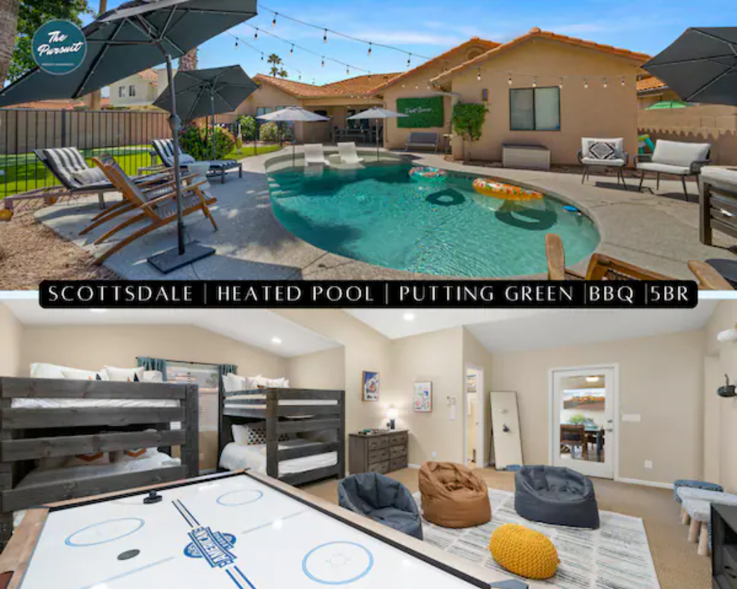 Scottsdale | Heated Pool | Putting Green |BBQ |5BR